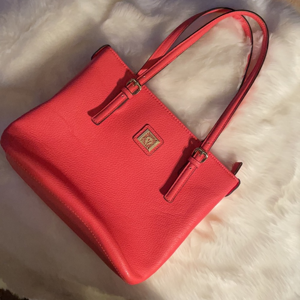 Anne Klein coral, medium purse.